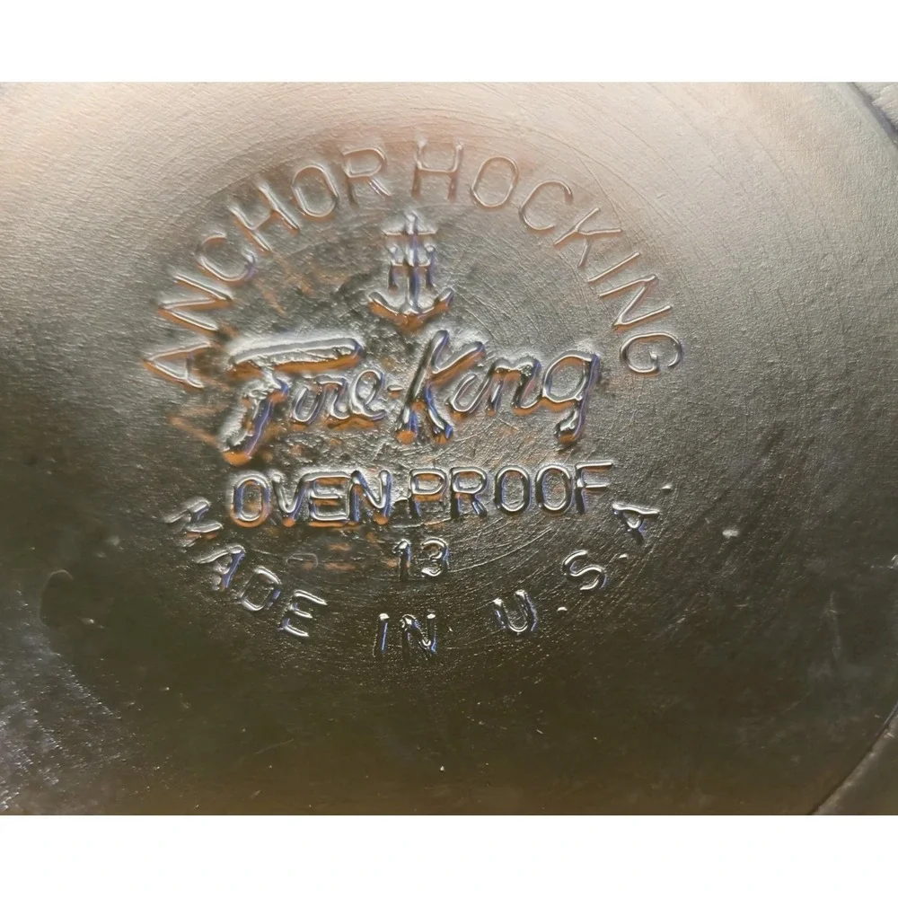 Vintage Anchor Hocking Amber Glass Mixing Bowl Serving Bowl Retro Kitchenware